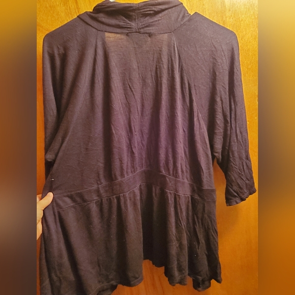 AB Studio Black Cardigan, Size Large - Picture 2 of 3